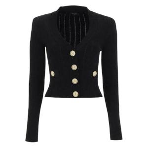 발망 크롭 니트 골드 버튼 가디건 DF1KL007KB07