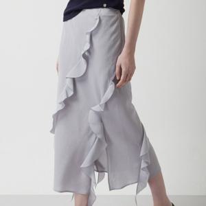 [주크] 언밸런스 러플 패널 스커트