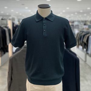 [지오지아]워셔블 코튼 변형조직 카라 니트티_ABF2ET1103_TGN_DG