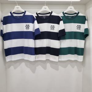 [행텐주니어]부드러운 스트라이프 반팔 티셔츠14520-031-414-15