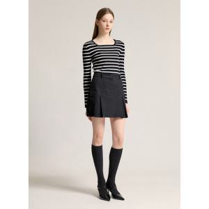 [시스티나]골지 스퀘어넥 니트티 ASKPOO11570