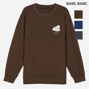 뱅뱅 HC09 남자 북극곰  귀여운 패치 맨투맨 NTL620