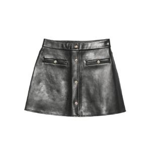 마쥬 버튼 클로저 레더 스커트 MFPJU01476