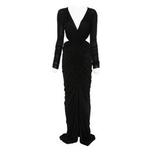 26 SS 릭오웬스 포피 컷아웃 주름 이브닝 드레스 LI02E3507RV TP442942470