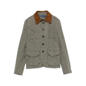 폴로 랄프로렌 스웨이드 트리밍 헤링본 재킷 211971401001