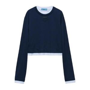 26 SS 프라다 긴소매 크루 넥 티셔츠 34668SOOO15ZG TP443172524