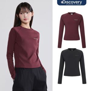 디스커버리 25FW 신상 여성 델타픽 세미크롭 긴팔티 DWRL4G054