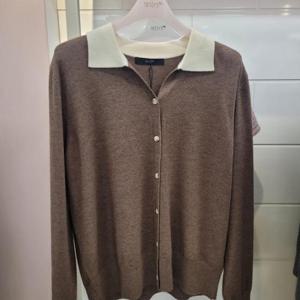 샐리 HC35 배색카라가디건 SP753021