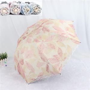 양산 키밍 3단 레이스 양산 수동 자외선차단 플라워 선물