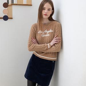 [게스(진)]여성 케이블 레터링 풀오버(OP4S5798)