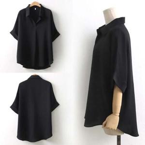 블라우스 DWW5181 빅사이즈 카라 무지 여성의류 심플