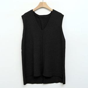 [샵앤][샵앤] 여성 브이넥 백트임 니트 조끼 DGB-WVS-4931-블랙