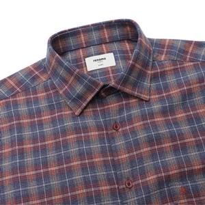 [레노마셔츠] RPWSG1-042OR 그라데이션 컬러포인트 기모 체크셔츠