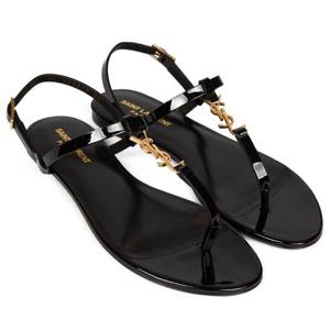 나니럭스 생로랑 모노그램 로고 카산드라 샌들 블랙 659817 B8IKK 1000