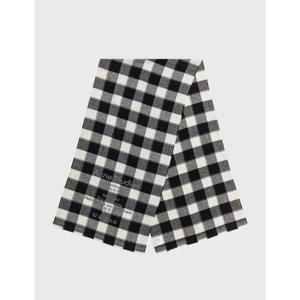 아크네 스튜디오 체크 울 스카프 그레이 블랙 화이트 / CA0155-BAN