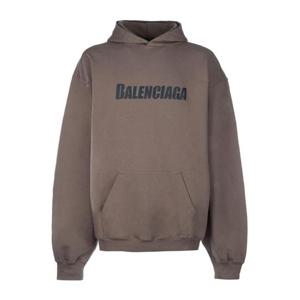 발렌시아가 로고 프린트 코튼 후디 729361TNVL2