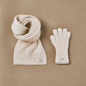 [헤지스] 베이지 라인배색 울캐시미어 머플러/HJMU5F851I2