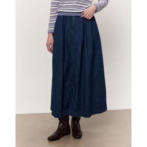아떼바네사브루노 여성 25SS 네이비 데님 플레어 롱스커트 VLSK5B231N2
