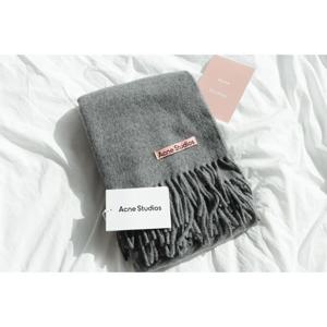 아크네 스튜디오 울 프린지 스카프 그레이 오트밀 멜란지 CA0209