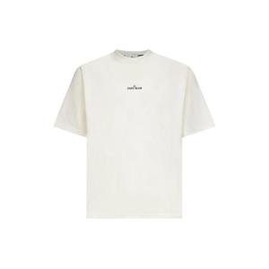 스톤아일랜드 로고 프린트 크루 넥 티셔츠 K2S152100037S0241