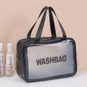 여행용워시백 PVC불투명여행세면파우치 (블랙 대)