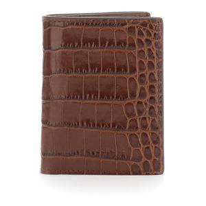 톰포드 크로커다일 엠보스드 레더 폴디드 카드 홀더 Y0417LCL439