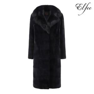 [진도] Elfee 밍크 롱 쉬어드 밍크 세이블 카라 코트(EMC011)