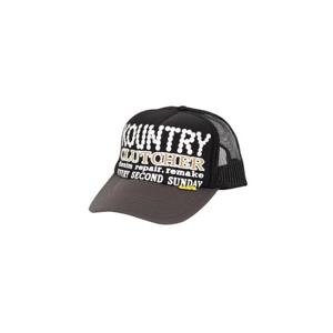 Kapital캐피탈 컨트리 펄 크러쳐 트러커 캡 블랙 그레이 EK-1377