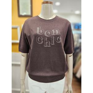 [BCBG]글리터 자카드 레터링 니트 B5C7K401