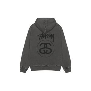 Stussy스투시 스탁 링크 집 후드 피그먼트 다이드 블랙 1975118