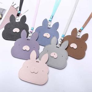 귀여운 토끼 목걸이 카드지갑 캐릭터 미니지갑