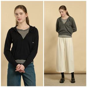 BCBG B6S2K411 후드레이어드니트 TOP(현대목동)