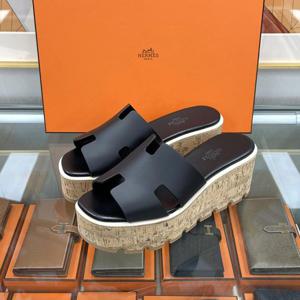 더럭스배송에르메스 에제 30 샌들 웨지힐 블랙 H232150