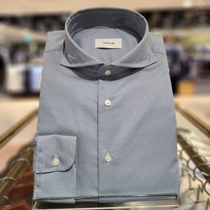 [레노마] 밴브루 스판 도트DTP 와이드카라 슬림핏 BNFSL1139BU