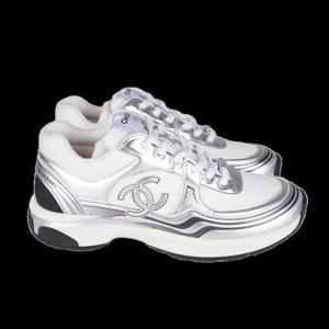 샤넬 샤식스 40 42 남자 운동화 화이트 실버 G39794