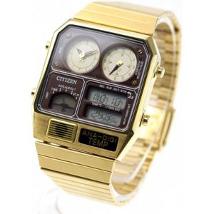 시티즌 아나-디지 템프 리프린트 모델 시계 골드 JG2103-72X 아이보리/골드