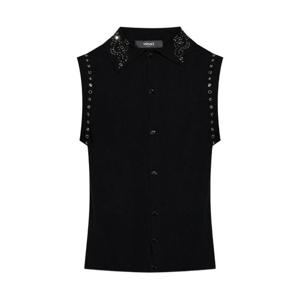 베르사체 장식 칼라 민소매 베스트 10202831A16159