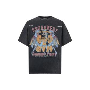 디스퀘어드2 락 워싱 아이언 반소매 티셔츠 S74GD1539D20108814