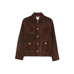 산드로 버튼 포켓 레더 재킷 SFPBL01332