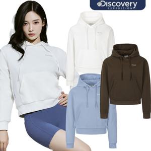 디스커버리 26년 봄 신상 닝닝 PICK 여성 스몰로고 후드티셔츠 (DWHD44061)
