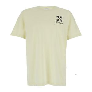 오프화이트 로고 프린트 크루넥 반팔 티셔츠 44MAA027S26J00B 3