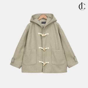 엘케이트 여성 겨울 캐주얼 빅 후드 더플 숏 떡볶이 하프 코트 LOLT004