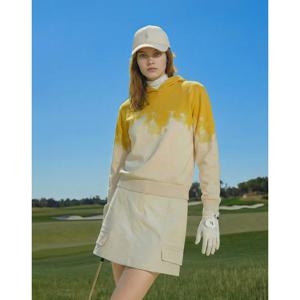 헤지스 골프 여성 26SS 이연주프로착용ROYAL NAVY 라이트 베이지 여성 세미 A 라인 스커트 HWSK6A212I1