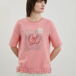 올리비아로렌 HC14 글리터 프린트 티셔츠 VOCAS4M4211