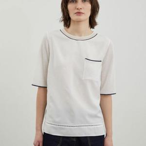 올리비아로렌 HC14 배색 라운드 티셔츠 VOCAS4M3431