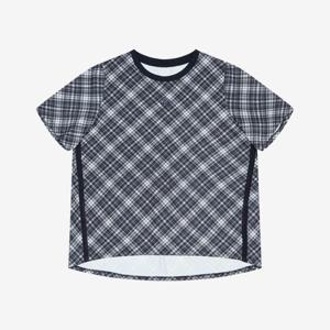 베스띠벨리 세이브존04 라운드넥 체크 패턴 티셔츠 BKIBF18410