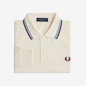 [공식][M3636] 롱슬리브 트윈 팁 프레드페리 셔츠 - 에크루/코트블루/옥스 블러드 AFPM2533636-Z46