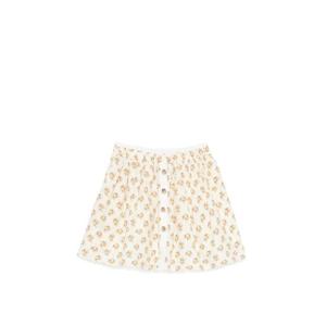 마쥬 플로럴 버튼 A라인 미니 스커트 MFPJU01636