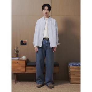 (456221CC7P) [에잇세컨즈] 리얼 와이드 핏 데님 팬츠  블루