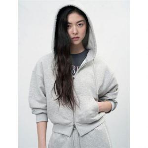 제너럴아이디어 레이스 라벨 후드 집업 [MELANGE GREY] WBE3L02506 383756